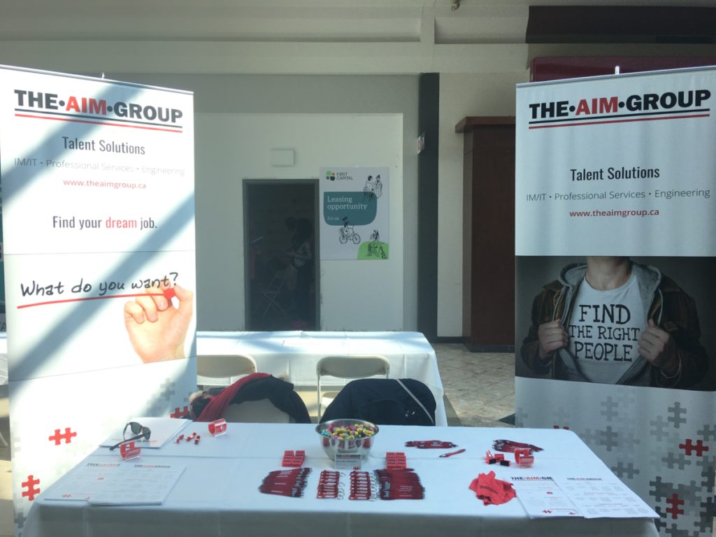 The Aim Group Trade show booth